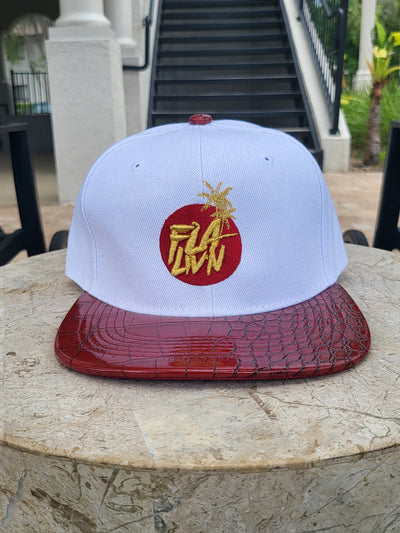 White /  Burgundy / Gold Hat