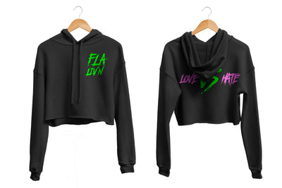 Love Vs Hate Joker Colorway Cropped Hoodies