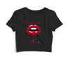 RED LIPS FOR YOUR PLEASURE CROP TEE