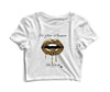 CHEETAH LIPS FOR YOUR PLEASURE CROP TEE