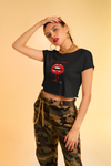 RED LIPS FOR YOUR PLEASURE CROP TEE